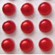 176 St. Halbperlen selbstklebend, Runde 3 mm (rot)