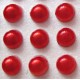 100 St. Halbperlen selbstklebend, Runde 6 mm (rot)