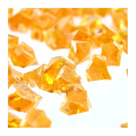 190 St. Kristall Acryl Eiswürfel, groß 2,3 x 1,8 cm (orange)