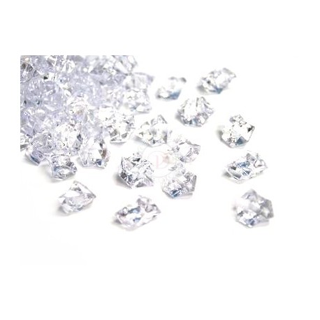 190 St. Kristall Acryl Eiswürfel, groß 2,3 x 1,8 cm (kristall farbe)