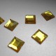 1000 St. Schmucksteine aus Acryl, Quadrate 10 x 10 mm (gold)