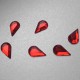 5000 St. Schmucksteine aus Acryl, Tropfen 6 x 10 mm (rot)