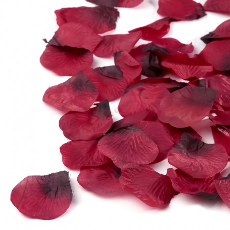 100 St. Rosenblätter (dunkelrot) Blütenblätter für Hochzeit