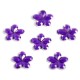 1000 St. Schmucksteine aus Acryl, Blumen 10 mm (dunkelviolett)