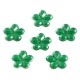 1000 St. Schmucksteine aus Acryl, Blumen 10 mm (grün)