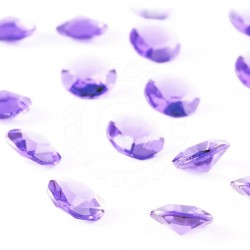 100 St. Diamanten Konfetti 12 mm, Tisch Kristalle (lila)