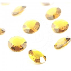 100 St. Diamanten Konfetti 12 mm, Tisch Kristalle (gold)