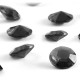 100 St. Diamanten Konfetti 12 mm, Tisch Kristalle (schwarz)