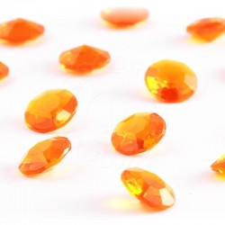 100 St. Diamanten Konfetti 12 mm, Tisch Kristalle (orange)