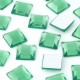 1000 St. Schmucksteine aus Acryl, Quadrate 10 x 10 mm (grün)
