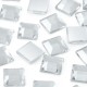 100 St. Schmucksteine aus Acryl, Quadrate 25 x 25 mm (kristall farbe)