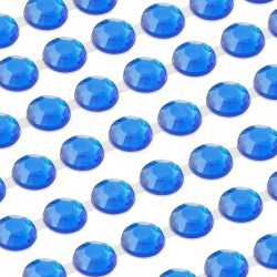 300 St. Selbstklebende Schmucksteine, (verbunden) 6 mm (blau)