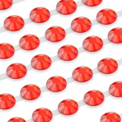 300 St. Selbstklebende Schmucksteine, (verbunden) 6 mm (rot)