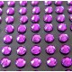 176 St. Selbstklebende Schmucksteine - Runde 3 mm (violett)