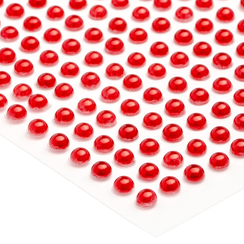 Halbperlen rund 4 mm rot verschiedene Mengen zur Auswahl