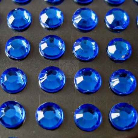 176 St. Selbstklebende Schmucksteine - Runde 4 mm (blau)