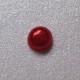 176 St. Halbperlen selbstklebend, Runde 2 mm (rot)