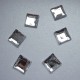 500 St. Schmucksteine aus Acryl, Quadrate 16 x 16 mm (kristall farbe)