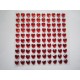 50 St. Selbstklebende Schmucksteine - Herz 10 mm (rot)