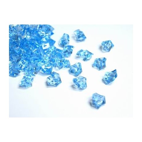 190 St. Kristall Acryl Eiswürfel, groß 2,3 x 1,8 cm (blau)