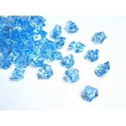 780 St. Kristall Acryl Eiswürfel, klein 1,4 x 1,1 cm (blau)