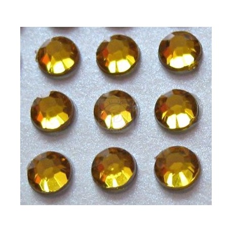 176 St. Selbstklebende Schmucksteine - Runde 4 mm (gold)