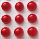 176 St. Halbperlen selbstklebend, Runde 4 mm (rot)